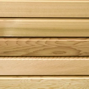 Western Red Cedar klæðning í DTC18 prófíl, lárétt skuggarauf